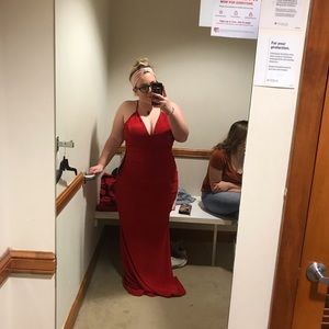 red prom dress